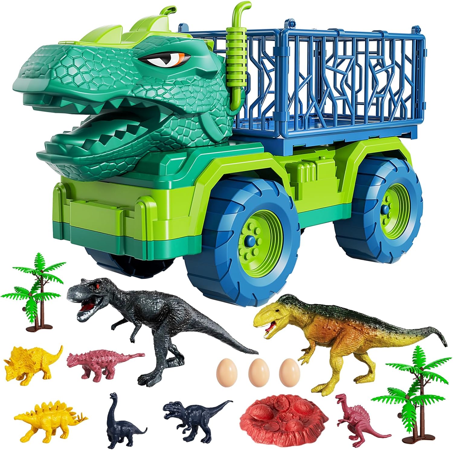 B09PVKBP61 - TEMI Dinosaur Truck Toys for Kids 3-5 Years, Tyrannosaurus Transport