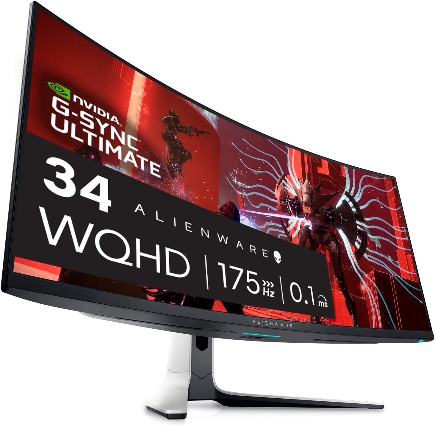 B09VQ48X5Q - Alienware AW3423DW Curved Gaming Monitor 34.18 inch Quantom Dot-OLED 1800R