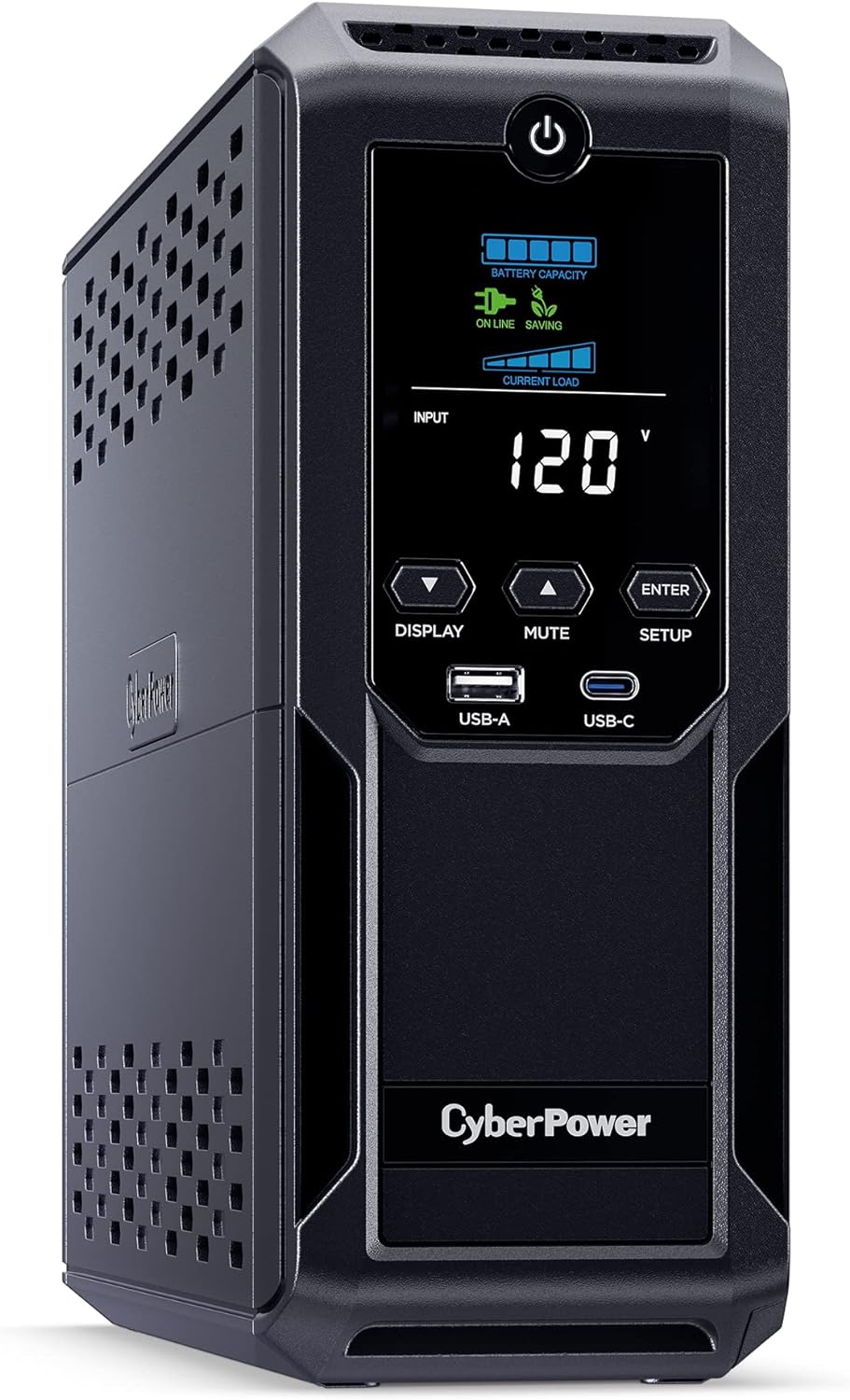 B0BCMLLSHL - CyberPower CP1500AVRLCD3 Intelligent LCD UPS System, 1500VA/900W, 12 Outlets, 2