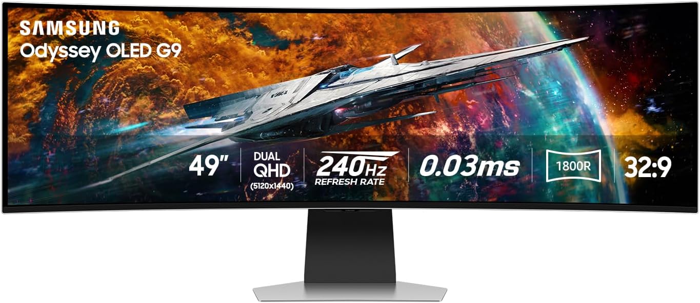 B0C48D7Q22 - SAMSUNG 49" Odyssey QD-OLED G9 (G95SC) Series Curved Smart Gaming