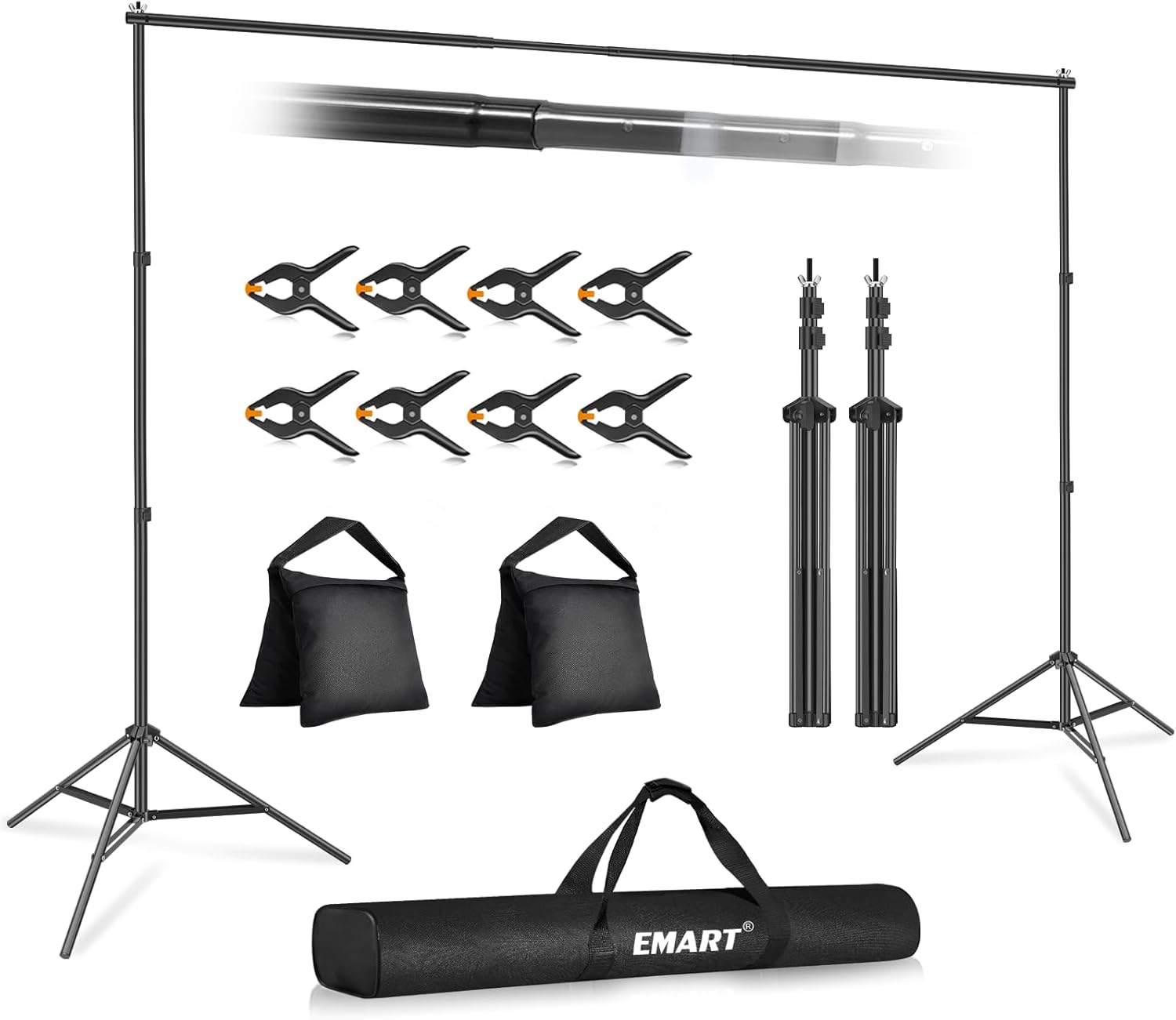 B00MTF6ZVC - EMART Backdrop Stand 10x7ft(WxH) Photo Studio Adjustable Background Stand Support