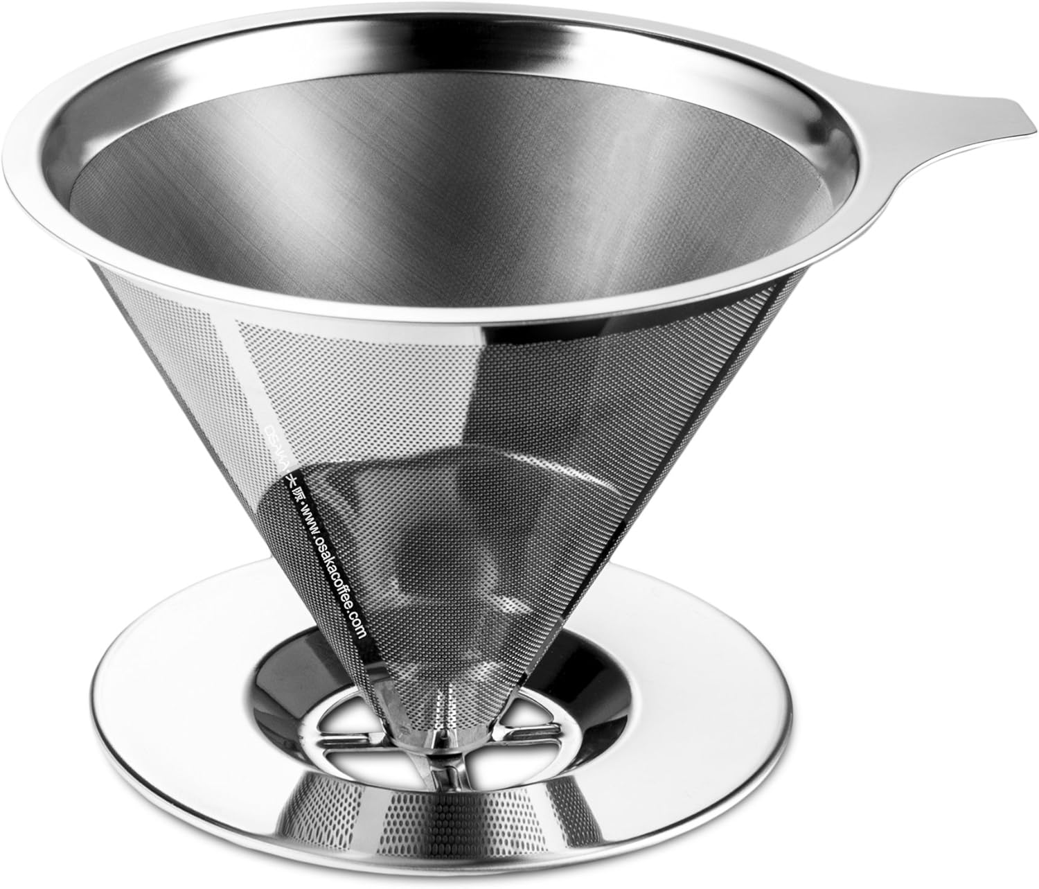 B019QTUZAU - Osaka Stainless Steel Pour Over Coffee Dripper with Double Layered