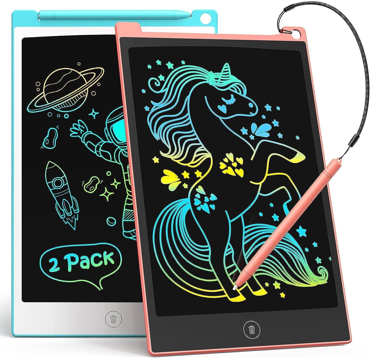 B09P517WHB - TECJOE 2 Pack LCD Writing Tablet, 8.5 Inch Colorful Doodle