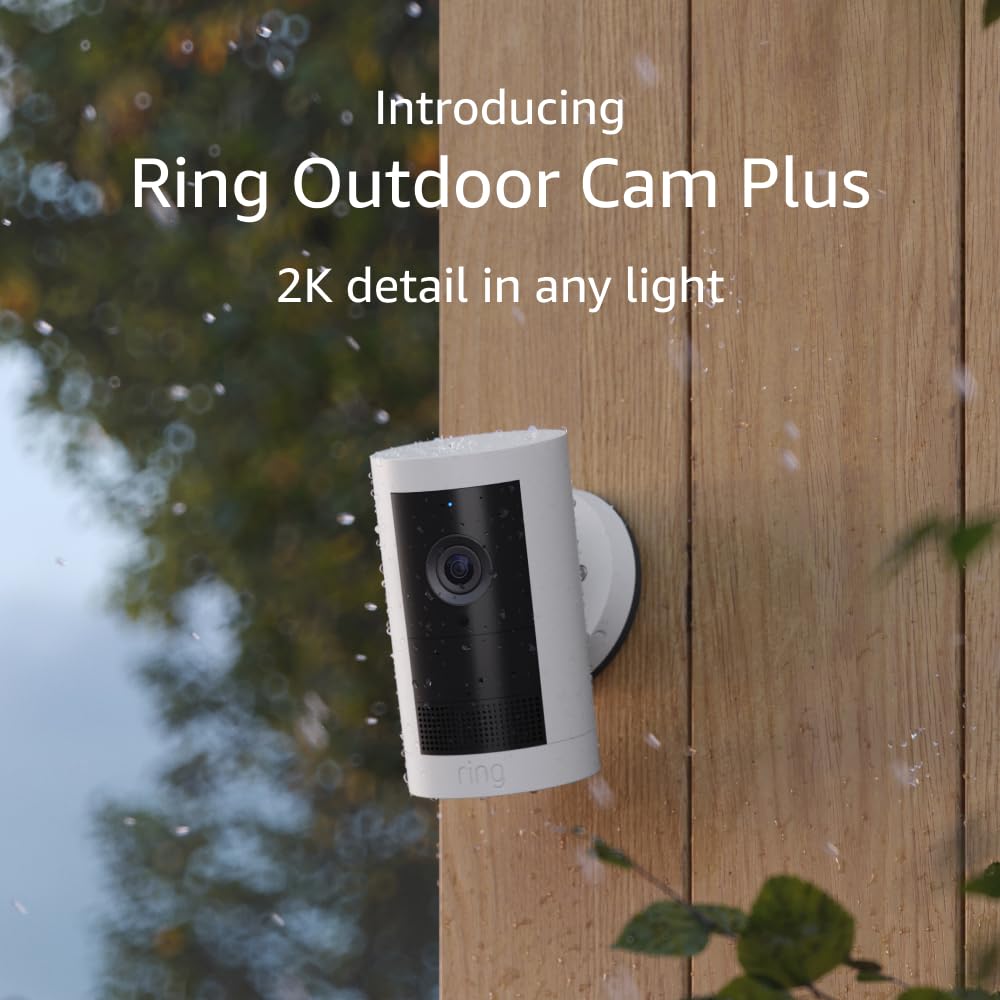 B0D241GHP5 - Introducing Ring Outdoor Cam Plus, Battery — Wide-Angle 2K Video