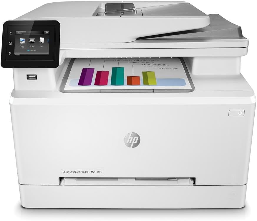 B083ZYLGGR - HP Color LaserJet Pro M283fdw Wireless All-in-One Laser Printer, Remote