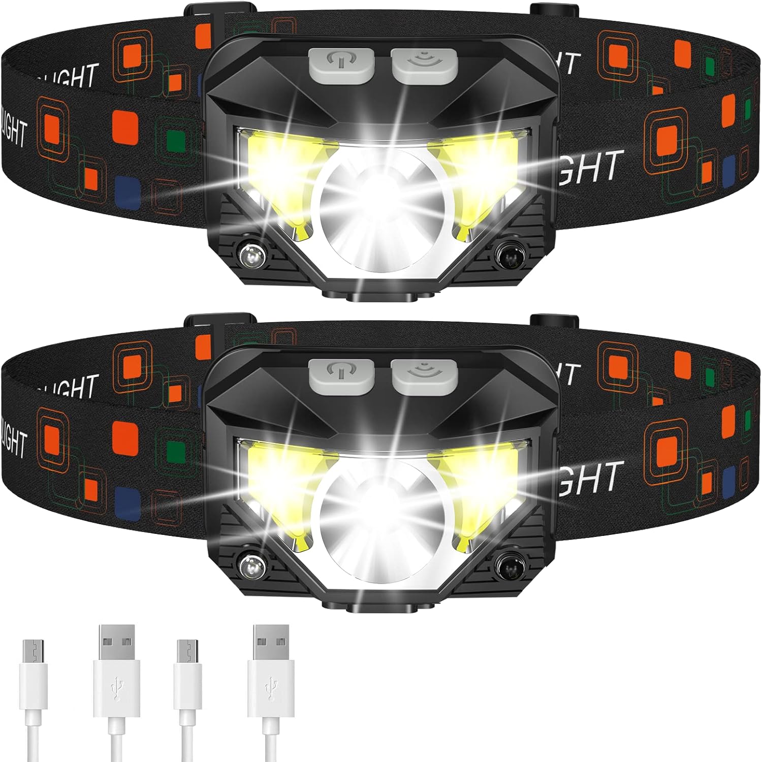 B08D66HCXW - LHKNL Headlamp Flashlight, 1200 Lumen Ultra-Light Bright LED Rechargeable Headlight