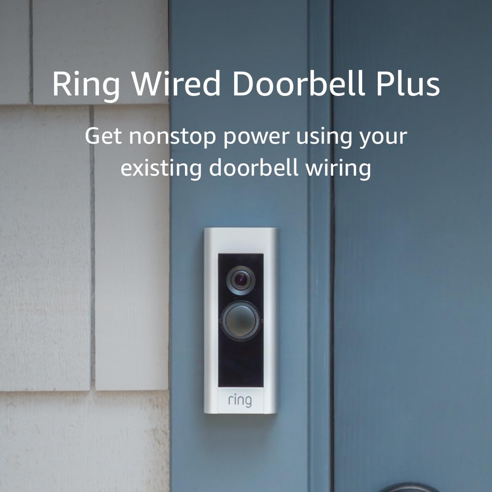 B08M125RNW - Ring Wired Doorbell Plus (Video Doorbell Pro) – Upgraded, with