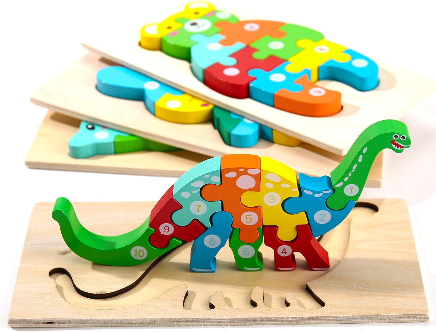 B08MHQWH3S - Montessori Mama Wooden Toddler Puzzles for Kids Ages 2-4, Montessori