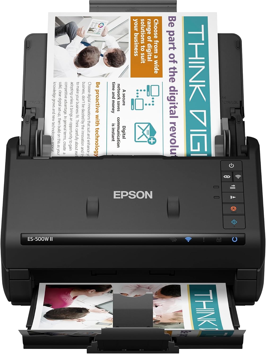 B08P3Z4M6Q - Epson Workforce ES-500W II Wireless Color Duplex Desktop Document Scanner