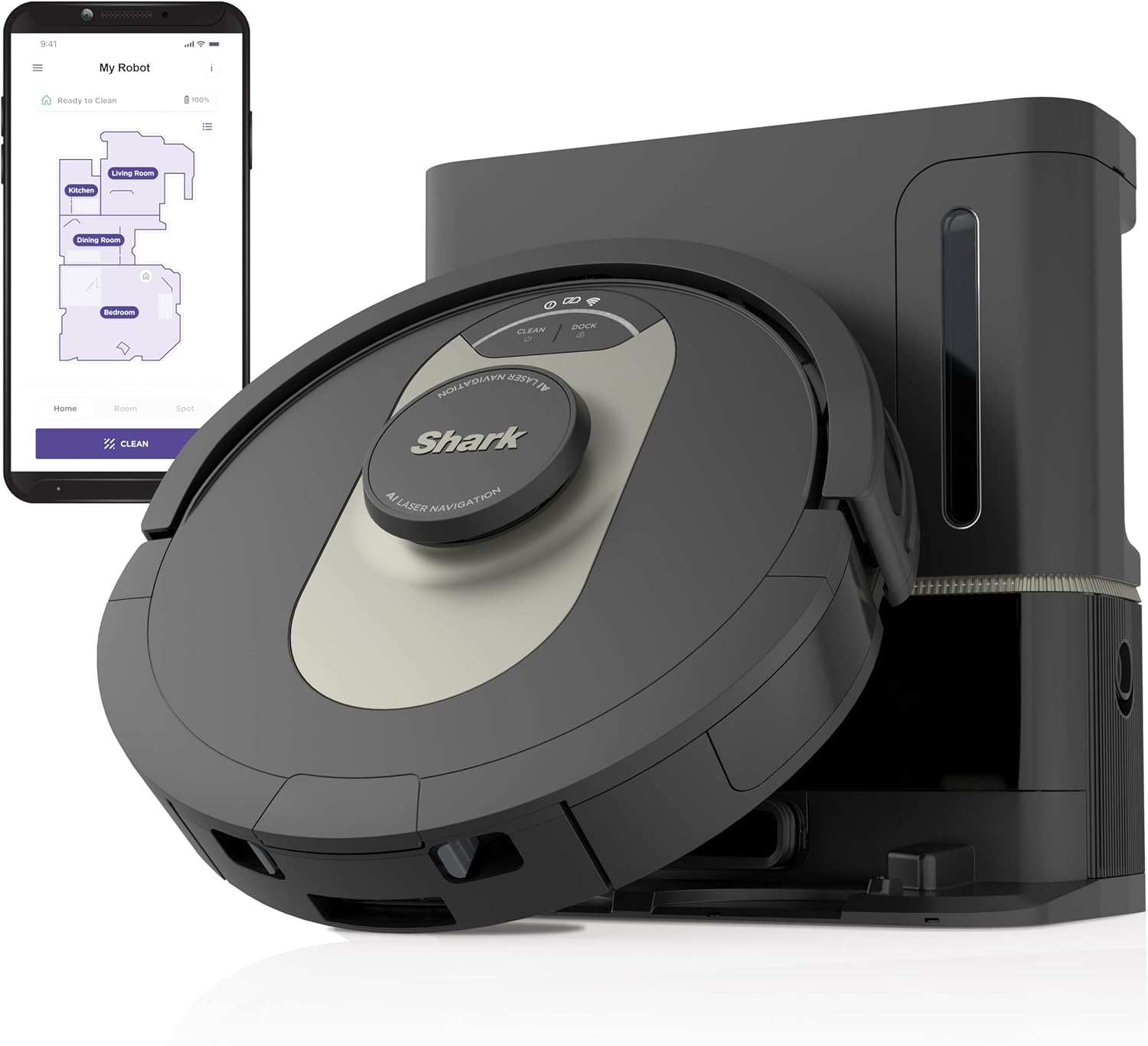B08QZVSC8D - Shark AV2501AE AI Robot Vacuum with XL HEPA Self-Empty Base,
