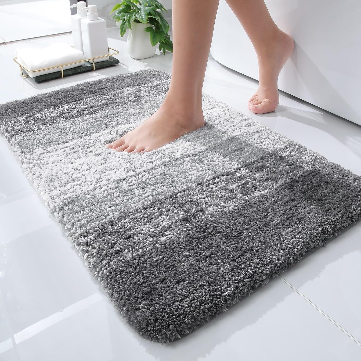 B08XZ2KQZR - OLANLY Bathroom Rugs Mat 24x16, Extra Soft Absorbent Microfiber Bath