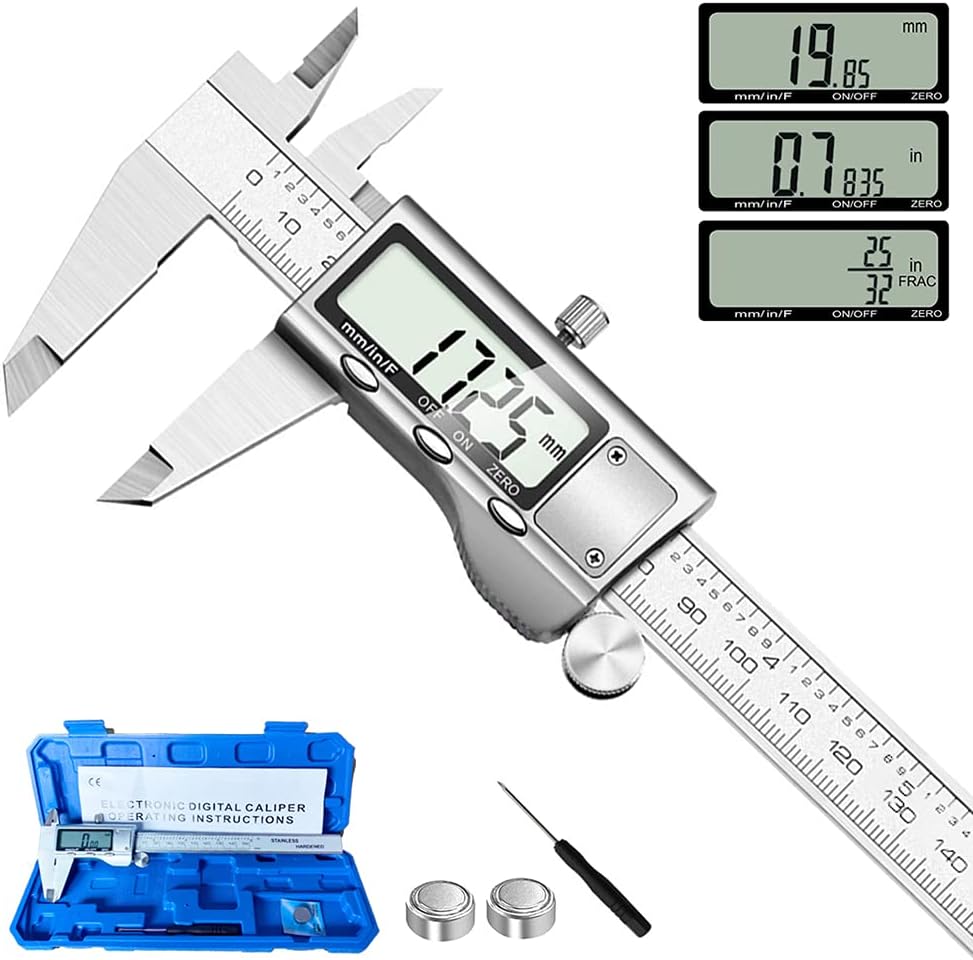 B08Y8M54M9 - Digital Caliper Measuring Tool, Stainless Steel Vernier Caliper Digital Micrometer