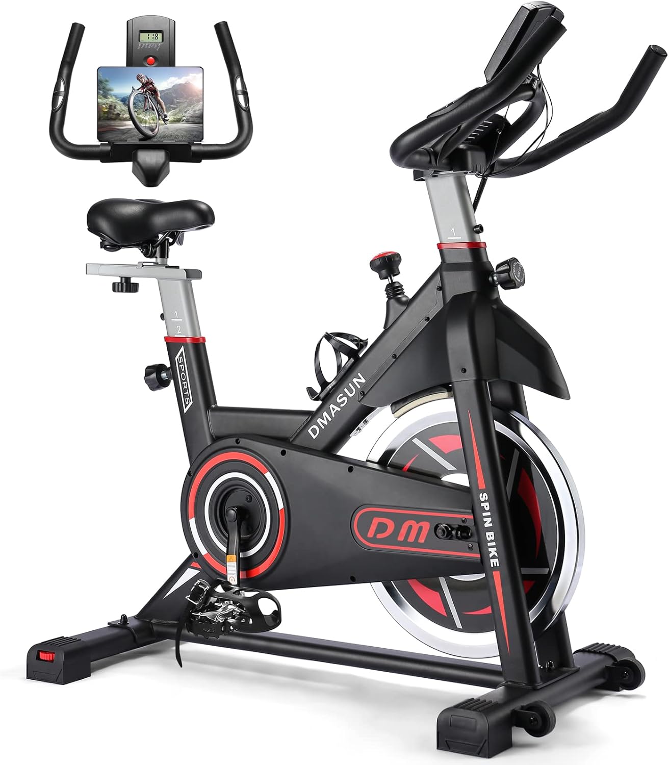 B09P1CKJXP - DMASUN Exercise Bike, Indoor Cycling Bike Stationary, Cycle Bike with