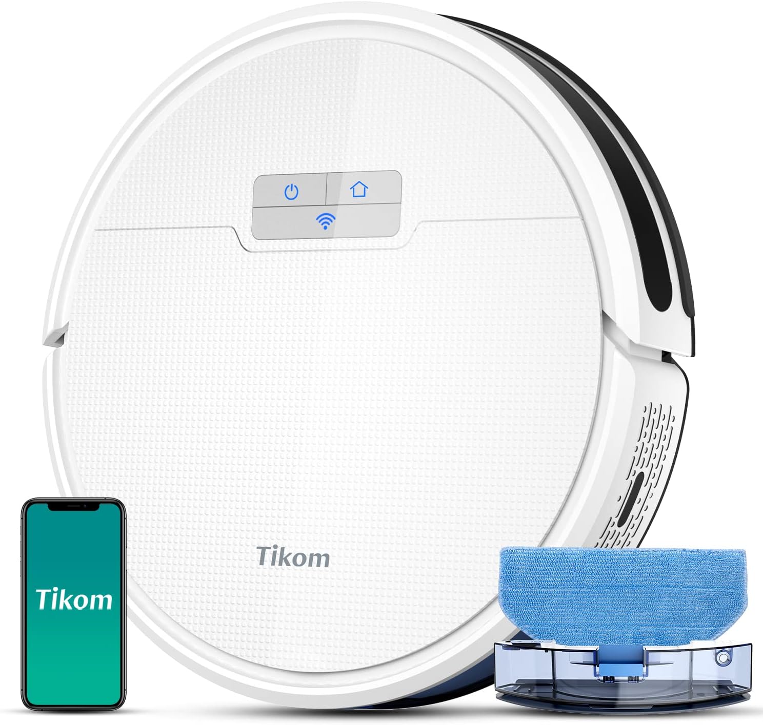 B09Y5GFJ6T - Tikom Robot Vacuum and Mop Combo 2 in 1, 4500Pa