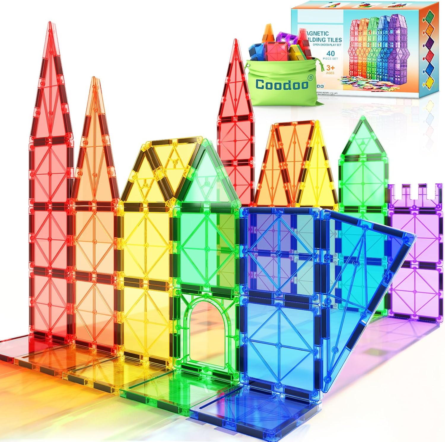 B0BGLTYW59 - Magnetic Tiles Kids Toys STEM Magnet Toy for Toddler Magnetic