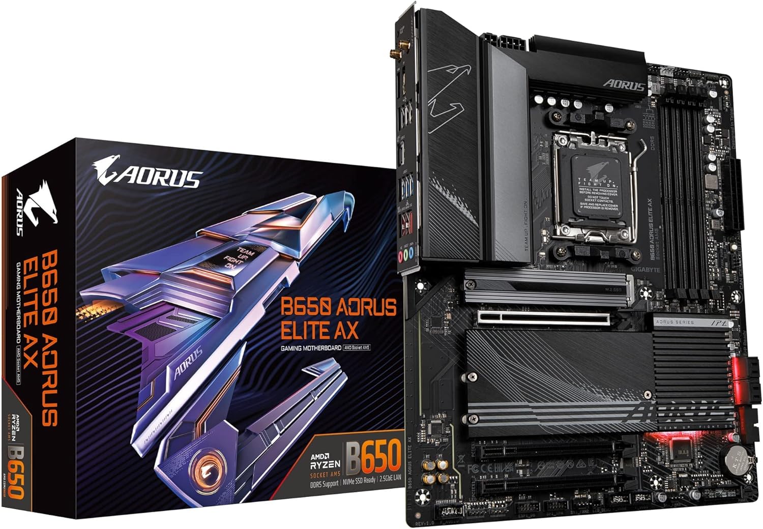 B0BH7GTY9C - GIGABYTE B650 AORUS Elite AX AMD B650 ATX Motherboard with