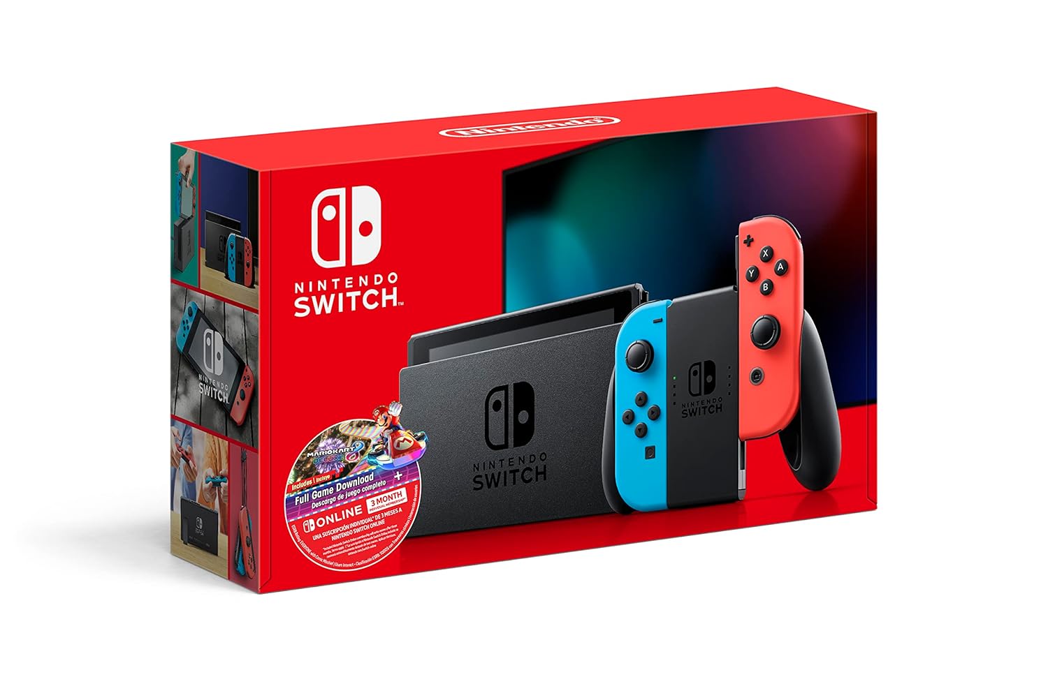 B0BJWZZ9T1 - Nintendo Switch w/Neon Blue & Neon Red Joy-Con + Mario