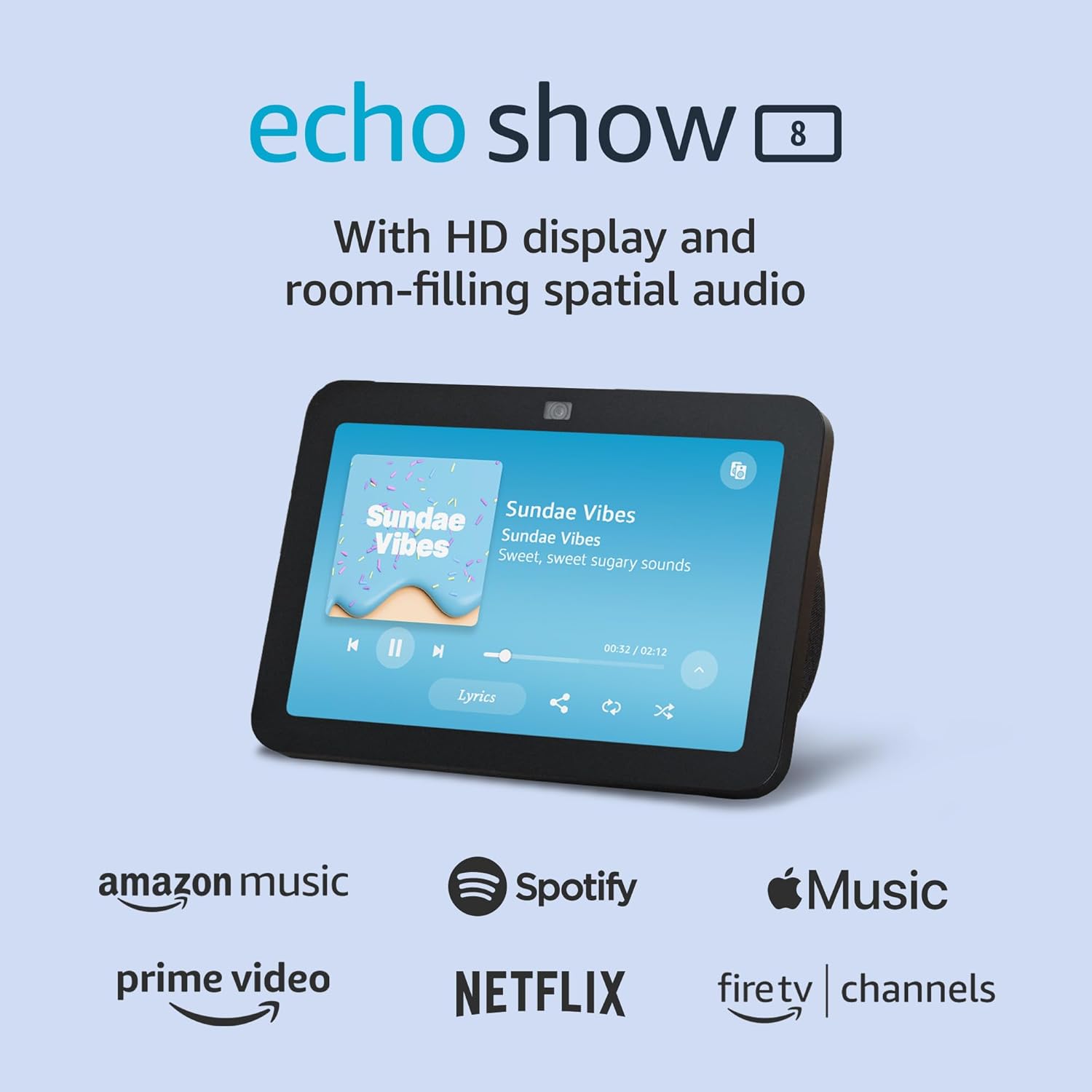 B0BLS3Y632 - Amazon Echo Show 8 (newest model), With Spatial Audio, Smart