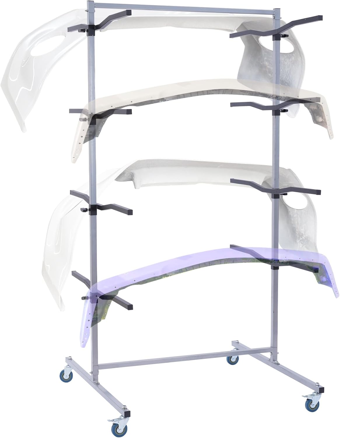 B0DPWQ963Z - Sunnibety Mobile Bumper Storage Rack