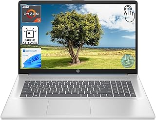HP 17.3" HD+ Touchscreen Laptop, AMD Ryzen 5 7430U, 64GB RAM, 2TB SSD, Webcam, HDMI, - B0FRST4VRR