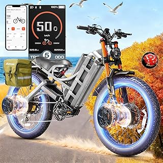 eAhora 2025 Romeo Pro3/2 50/46Mph Ebike 5600/4000W Dual Motor 200+Miles Electric Bike for Adults, 52V/70Ah - B0FXDXCHRN