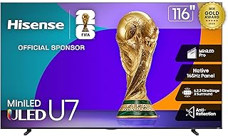 Hisense 116" U7 Mini-LED ULED 4K UHD Best Premium Gaming Google Smart TV (116U75QG, 2025 - B0FV12S3LL