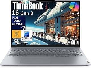 Lenovo ThinkBook 16 Gen 8 16" Business Laptop Computer, Intel 16-Core Ultra 7 255H (Beat - B0FX9QT738