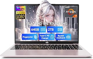 NIMO 15.6" IPS FHD-Gaming-Laptop, AMD Ryzen 7 8745HS 64GB DDR5 RAM 2TB SSD (8C/16T, up - B0FPQTZLTB