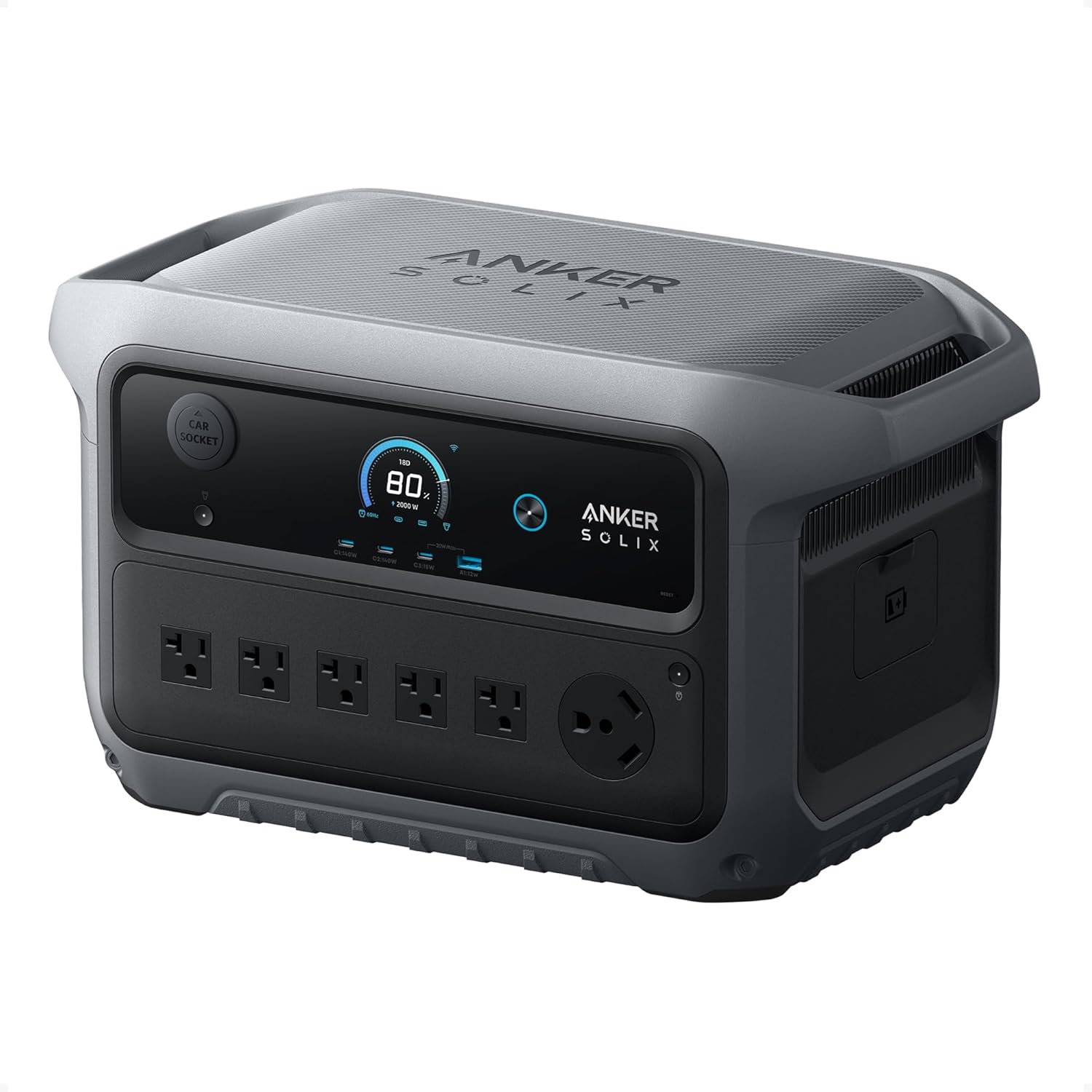Anker SOLIX C2000 Gen 2 Portable Power Station, 2,400W (Peak - B0CBBJQCXD