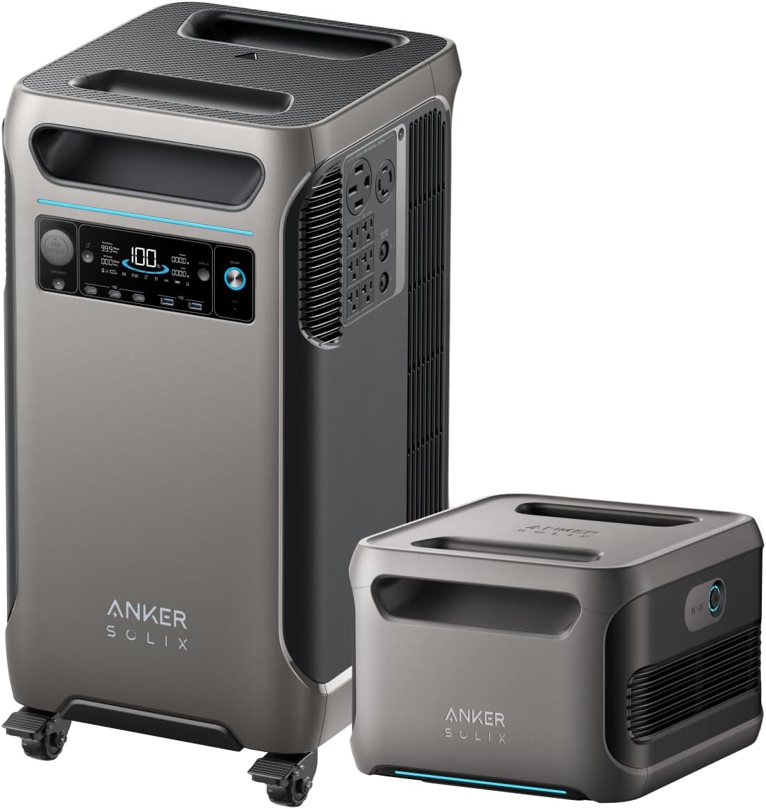 Anker SOLIX F3800 Portable Power Station and BP3800 Expansion Battery, - B0CRB282QP
