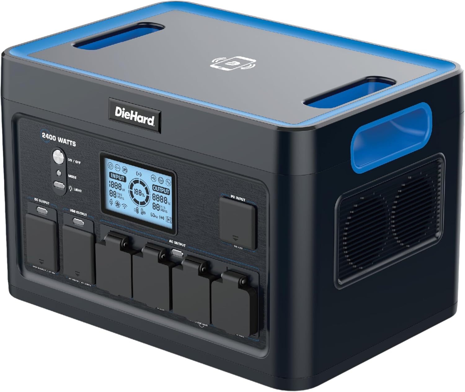 DieHard Portable Power Station 2400-Watt (4800-Watt Peak) 2048Wh - Quiet - B0CV4L3JHH