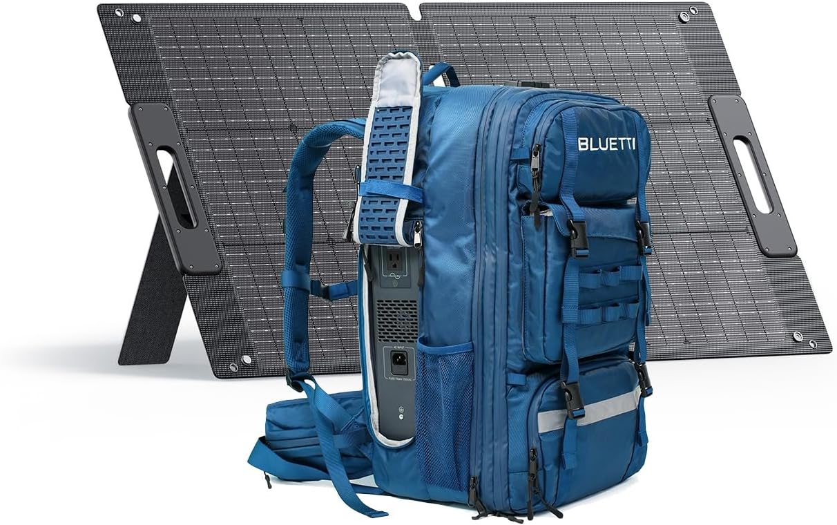 BLUETTI Handsfree 2 Backpack Solar Generator with 100W Solar Panel – B0DJX56Q97