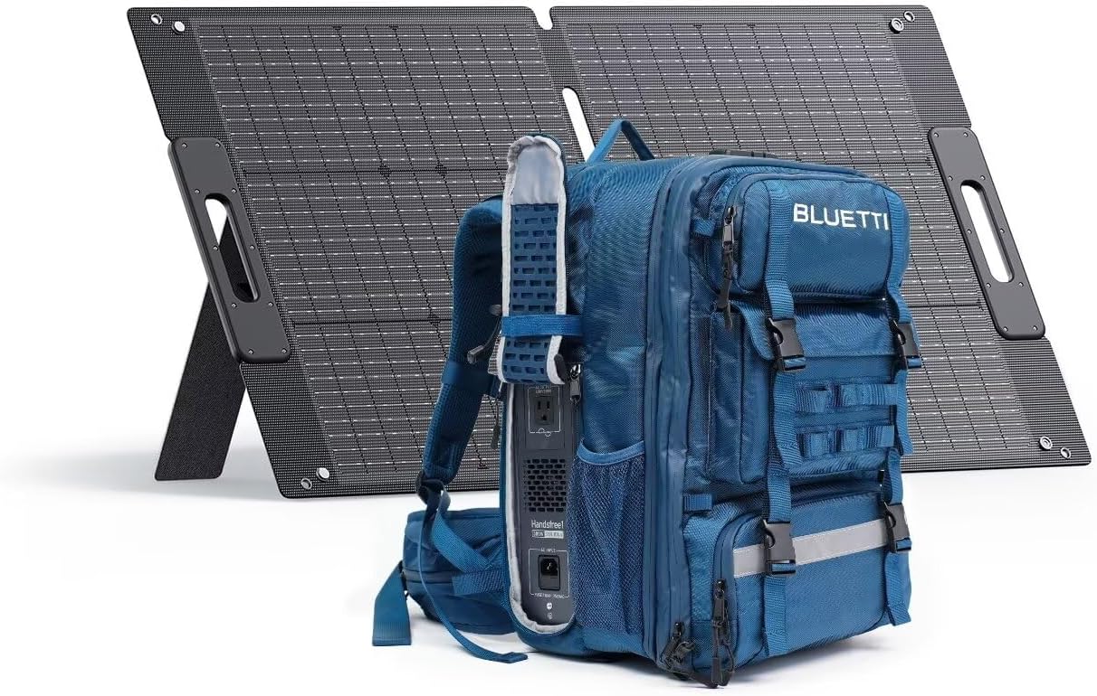 BLUETTI Handsfree1 Backpack Solar Generator with 100W Solar Panel Included – B0DK1GNGWZ