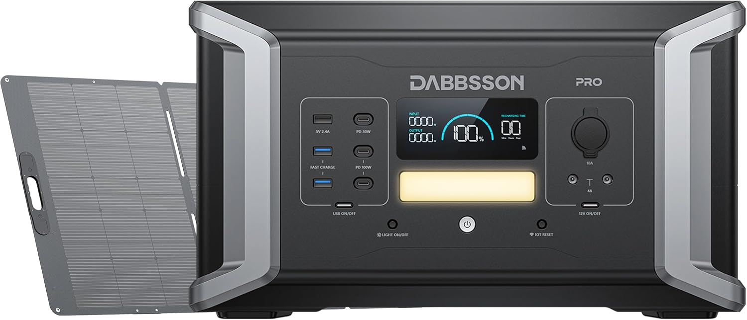 Dabbsson 1024Wh 2000W Power Station, Includes 1xDBS1000 Pro Portable Power - B0D9B9FSYC