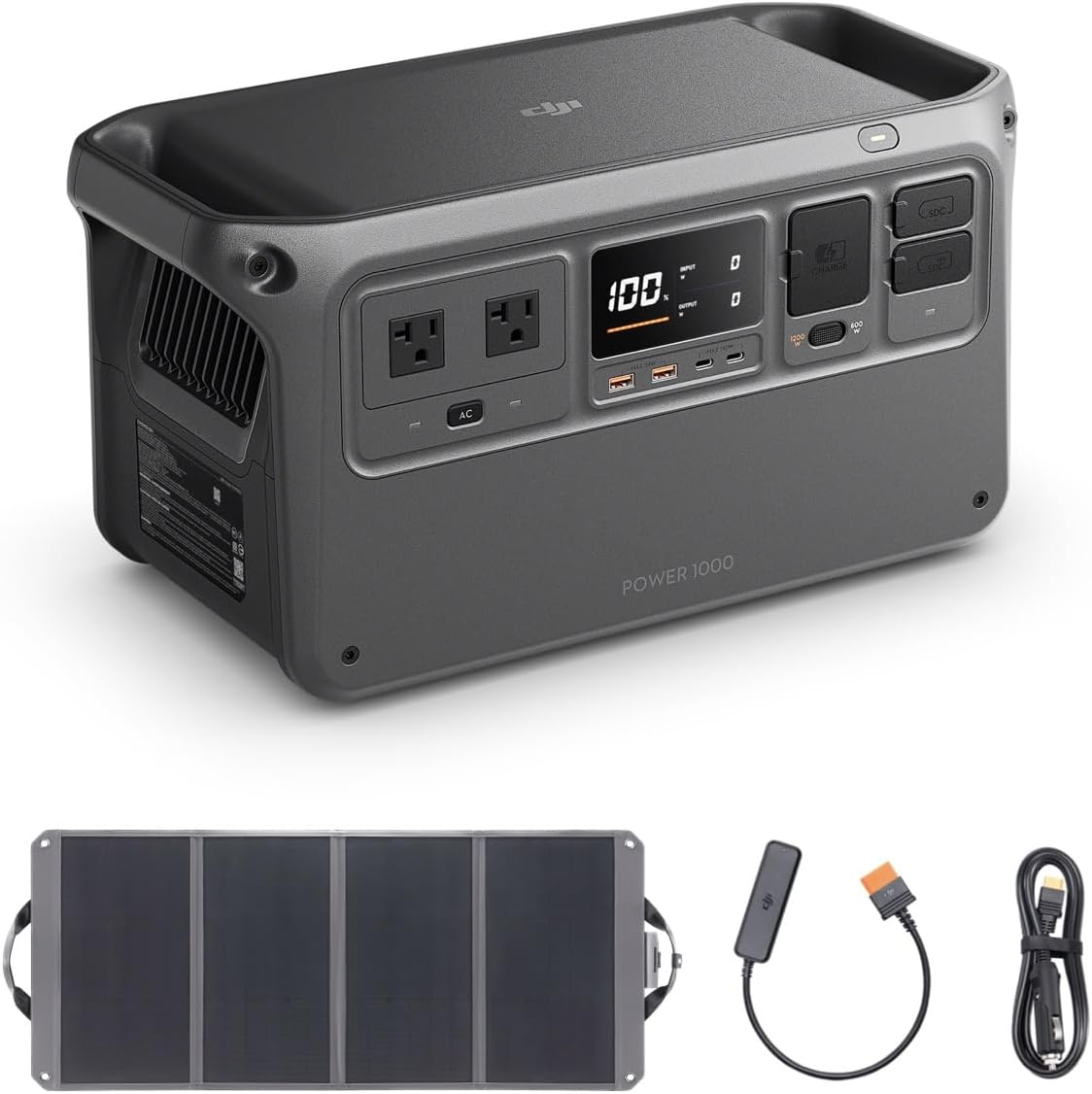 DJI Power 1000 Portable Power Station, 1024Wh Solar Generator with - B0CZ6KTYH7