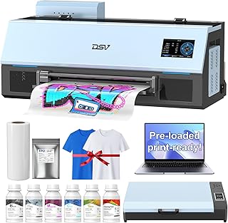 DSV A3 Plus XP600 DTF Printer with Oven&Computer,2X Printing Speed Compared to L1800,4.5” LED Multi-Function – B0GCM1TP57
