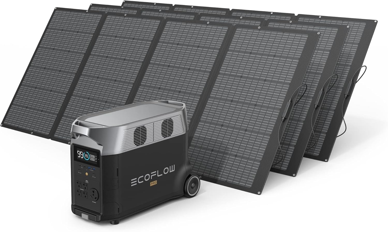 EF ECOFLOW Solar Generator 120V/3.6kWh DELTA Pro with 3x400W Portable – B0DHGSV3RC