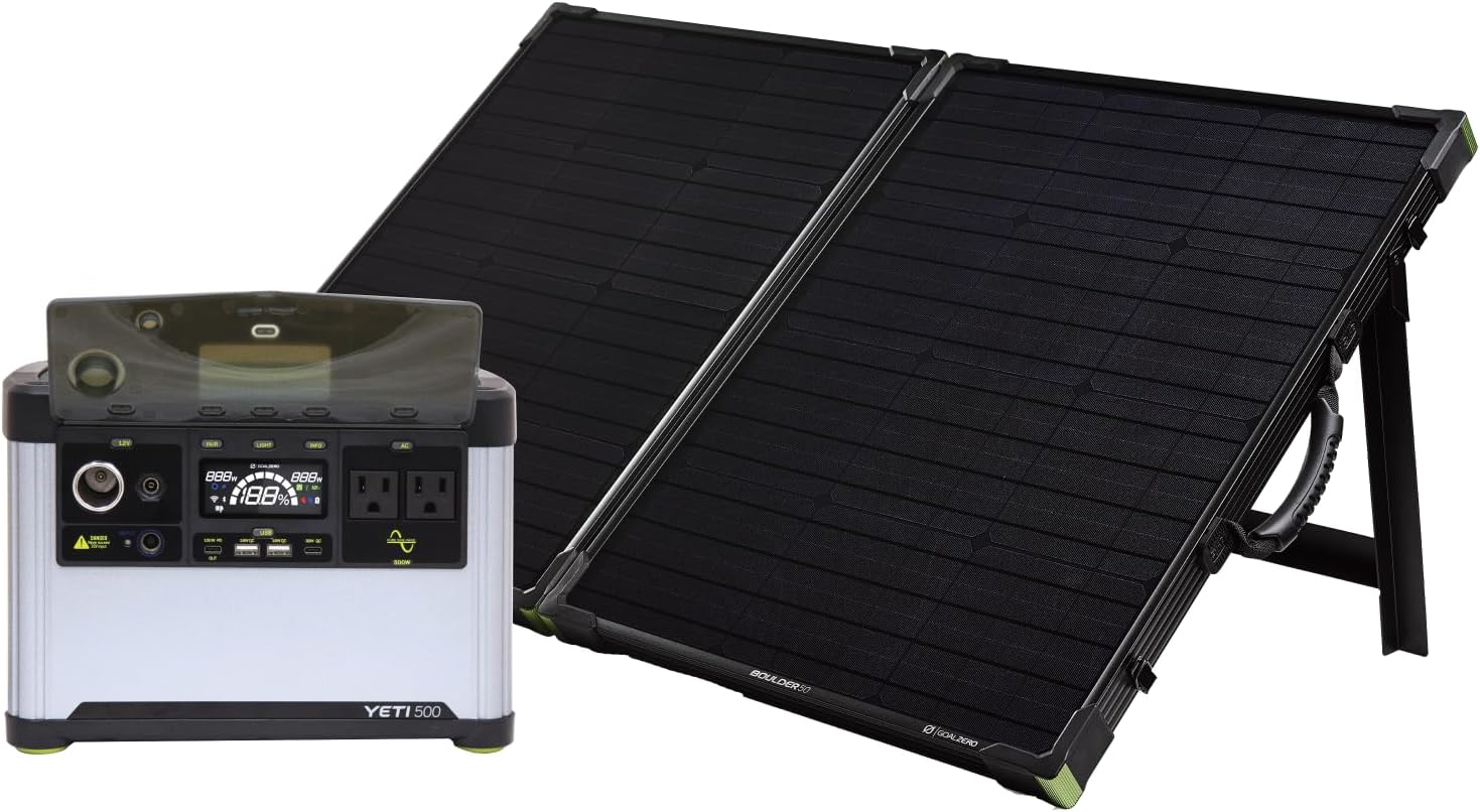 Goal Zero Yeti Portable Power Station, Yeti 500 + Boulder - B0CZFV5WGL