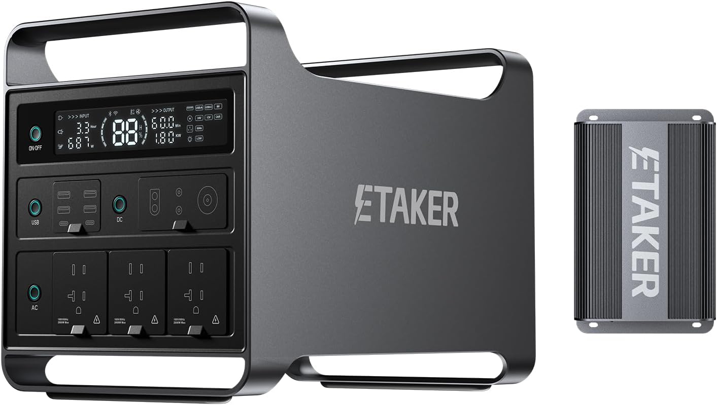 M2000 Portable Power Station 2008Wh Generator with Alternator Charger Fleet - B0D17WKP1G