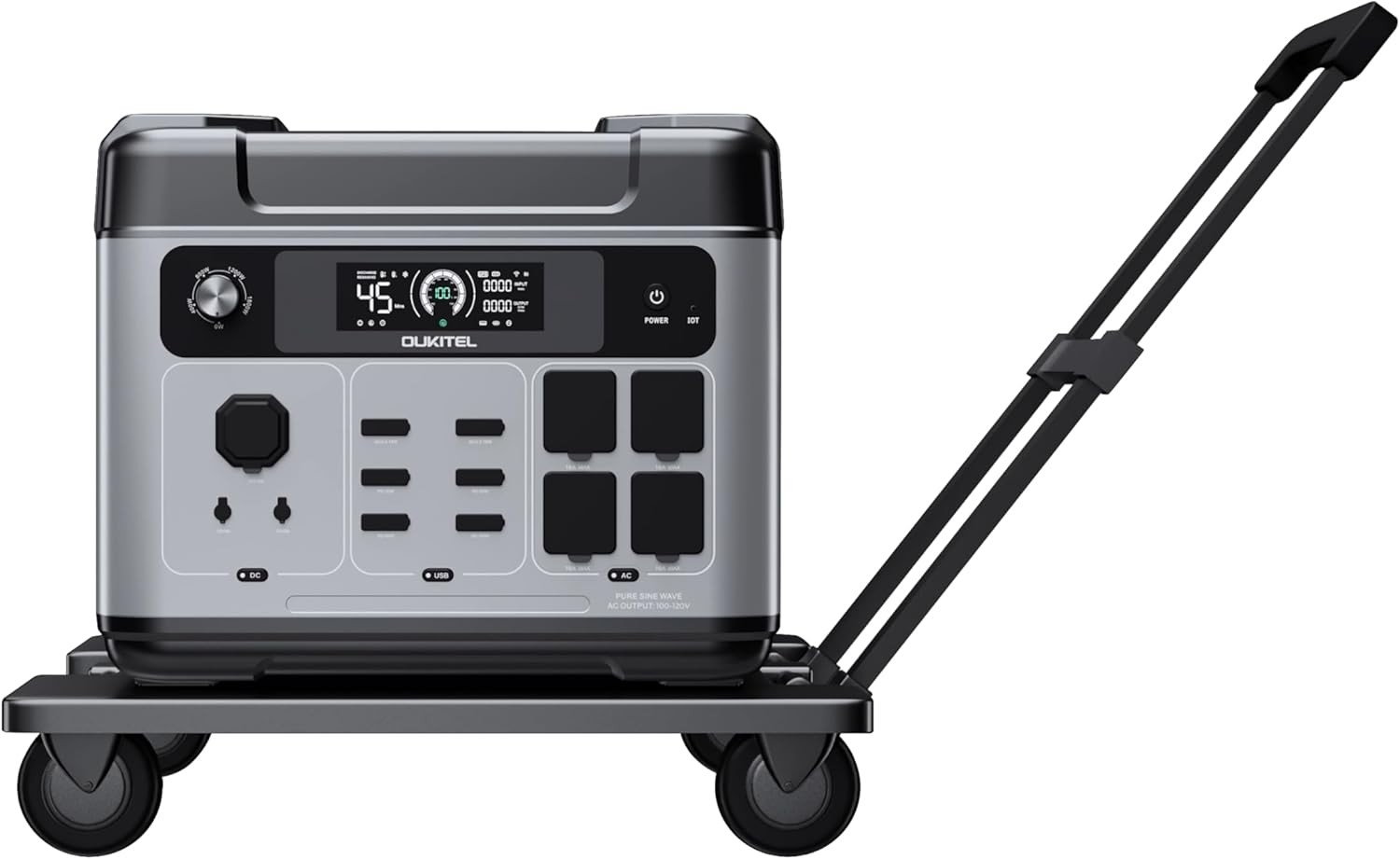 OUKITEL P2001 Plus 2400W Power Station(Peak 5000W), 2048Wh Solar Generator – B0DK5R5897