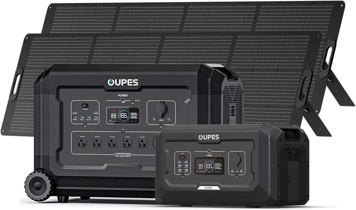 OUPES 3600W Portable Power Station Mega 3 with 2 * – B0DJX1LNWQ