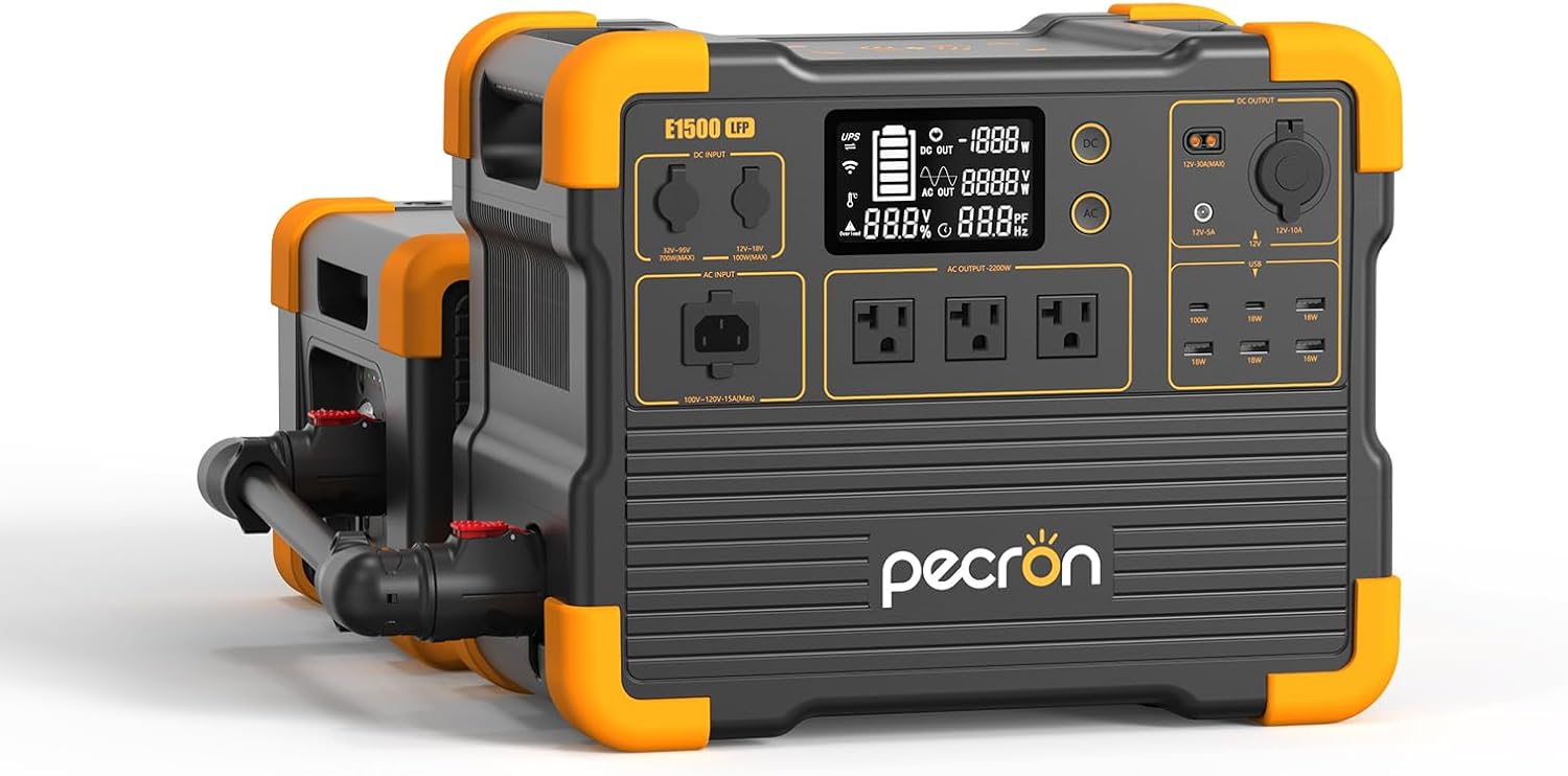pecron Portable power station, E1500LFP with 3072Wh EP3000-48V Expandable to – B0D3LS33HF