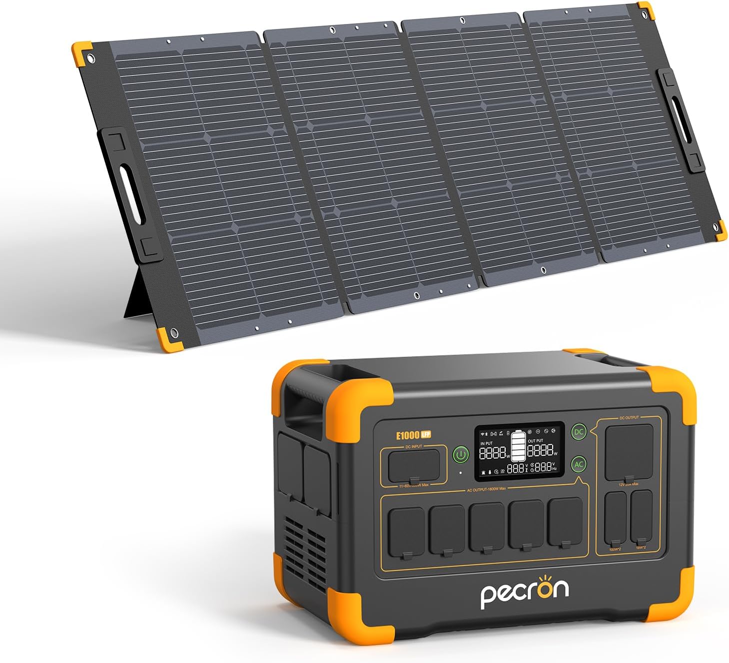 pecron Solar Generator E1000LFP with 300W Solar Panel, 1024Wh LiFePO4 – B0DNBC3FFH