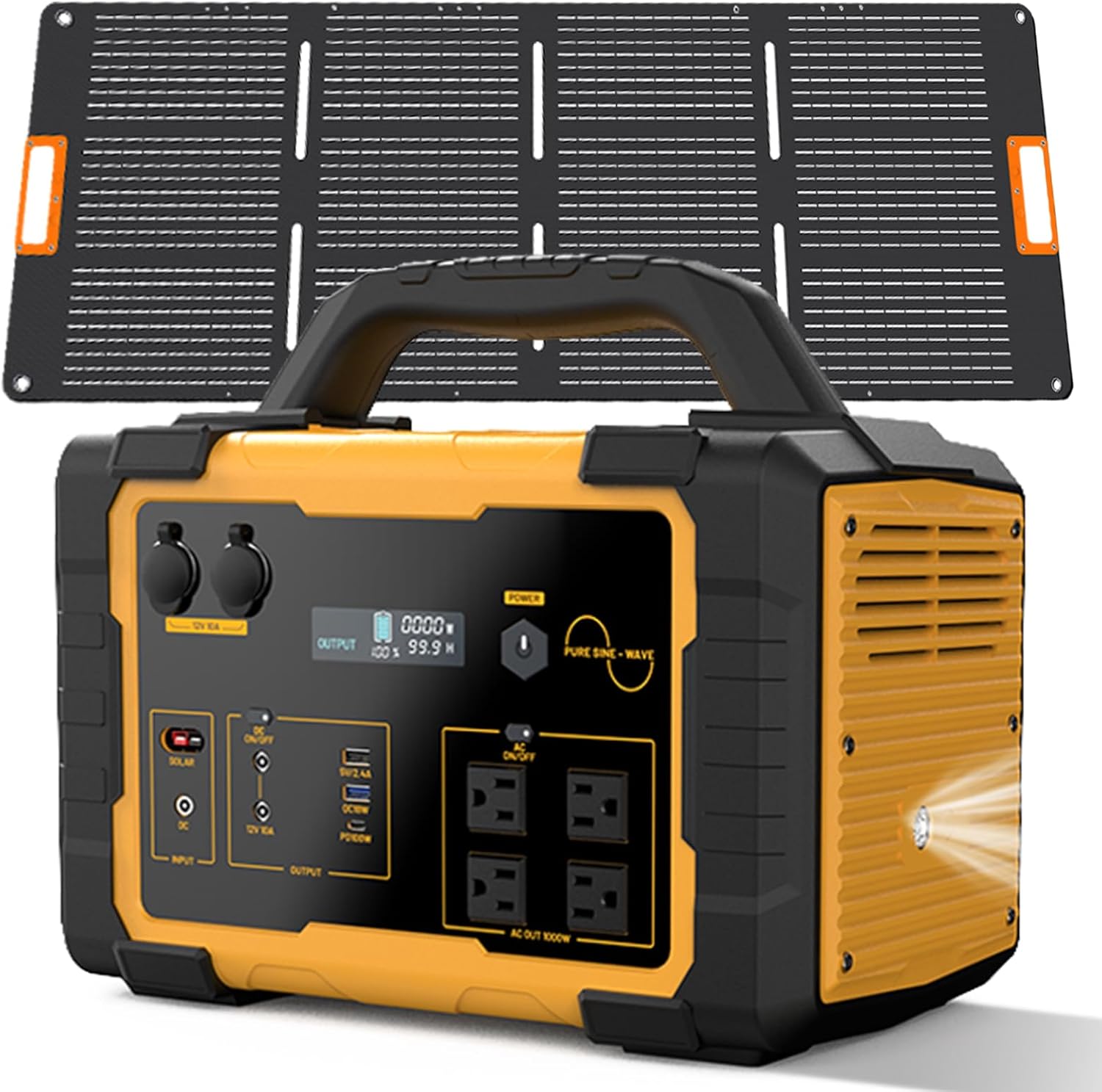 1000W Solar Generator Portable Power Station with Solar Panel Included, – B0F1TJRN98