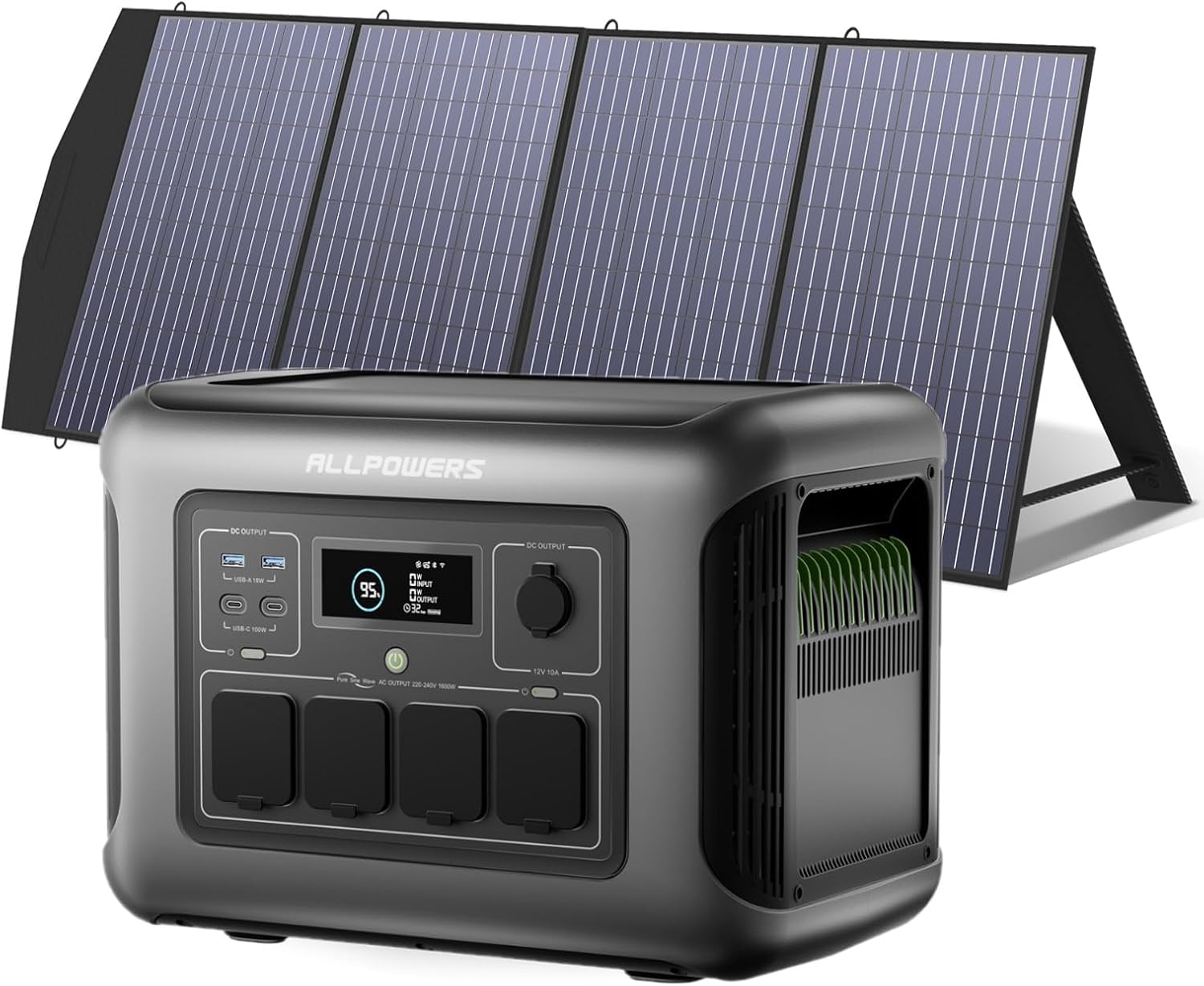 ALLPOWERS R1500 LITE 1056Wh/1600w Portable Power Station with 200W SP033 – B0F313JW5F