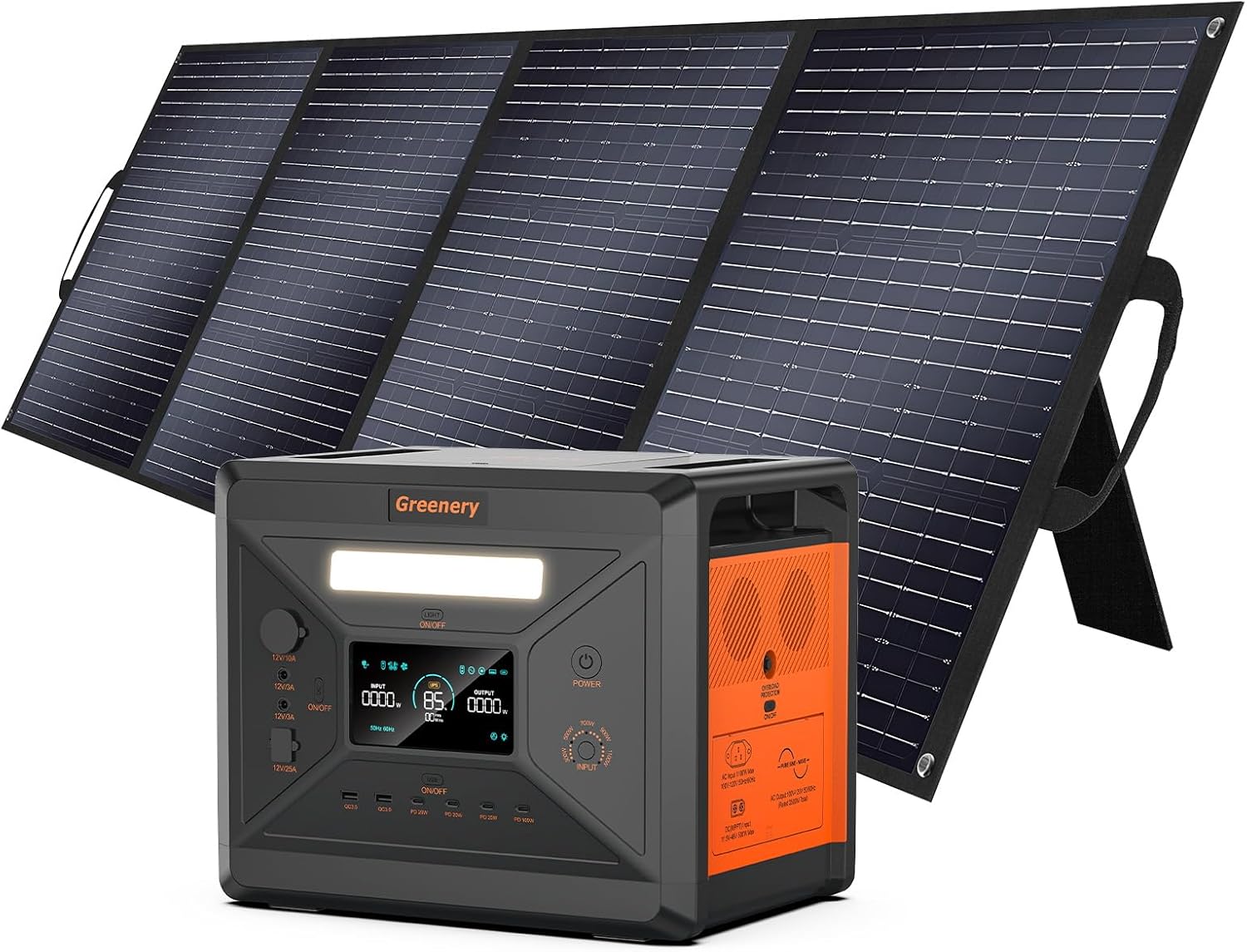 Greenery 2500W Portable Power Station, 2304Wh Large Capacity Solar Generator – B0F3HR6W1Z