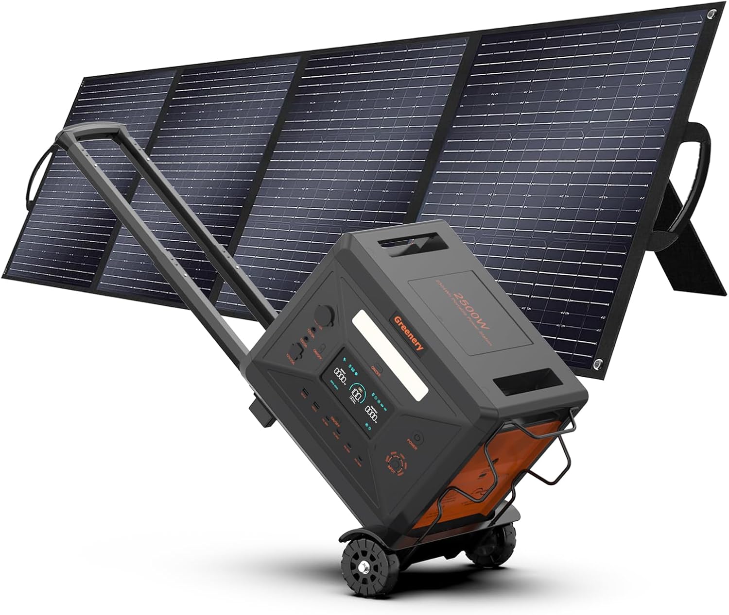 Greenery 2500W Portable Power Station, 2304Wh Solar Generator With 200W - B0F3BZY1GQ