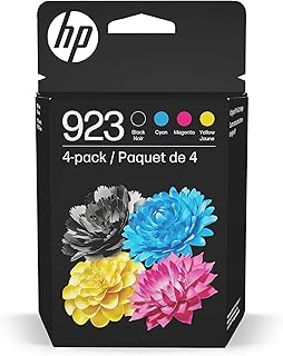 HP 923 Black, Cyan, Magenta, Yellow Ink Cartridges Printers | Works with Printer Series: OfficeJet – B0G57DVKH8