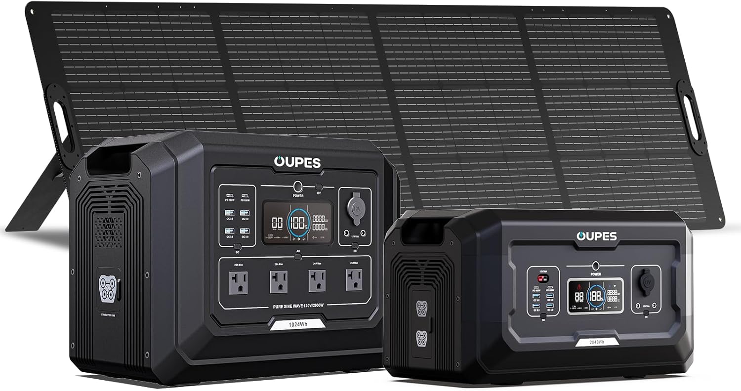OUPES 3072Wh Mega 1 Power Station Kit with B2 Extra – B0F1YMBPLQ