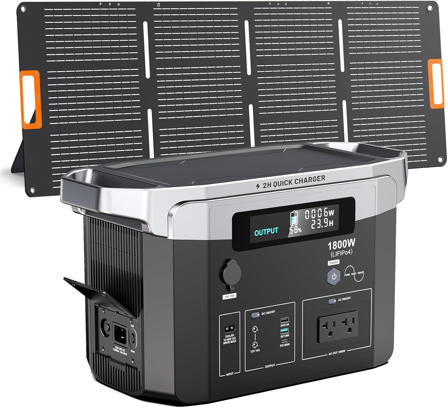 Solar Generator 1800W with 200W Solar Panel Included, 1536Wh Portable – B0DT6VLGKV